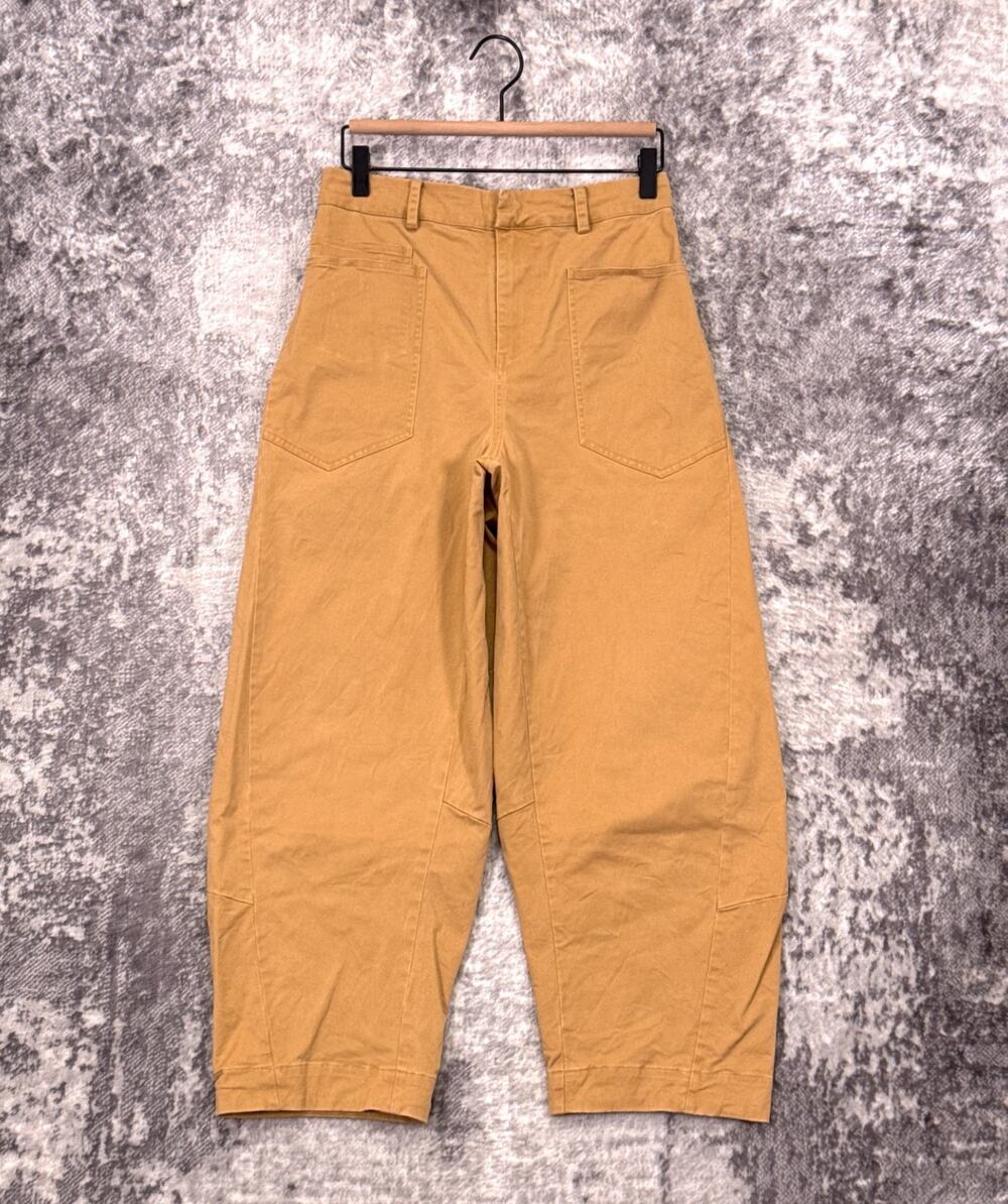 Ruti Barrel Leg Chino Pants Size 1 Womens Khaki Stretch Waist